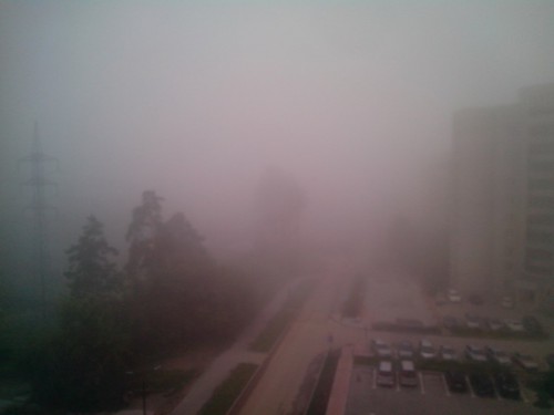 Утренний туман на Шлюзе. 7.00, 1.08.13