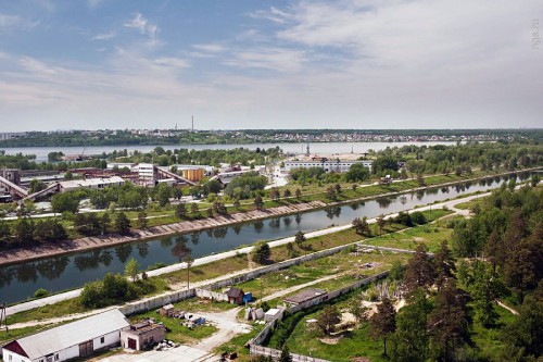 Вид на реку из окон ЖК Миргород